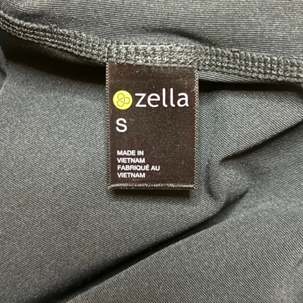 Zella Black Zip Up Athletic Jacket Mesh Sleeve Thumbhole Top S - Picture 4 of 5